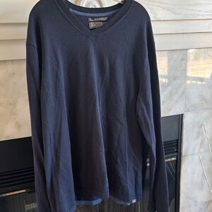 Eddie Bauer Men's V-Neck Sweater - Navy Blue